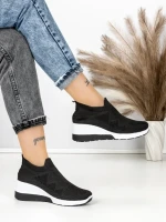 Pantofi Sport Dama cu Platforma R-276 BLACK | EMAS