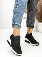 Pantofi Sport Dama cu Platforma R-276 BLACK | EMAS
