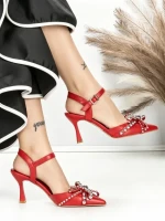 Pantofi Stiletto BE-672 RED | BEUE SHOES