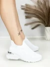 Pantofi Sport Dama cu Platforma BK198 WHITE | OMODA