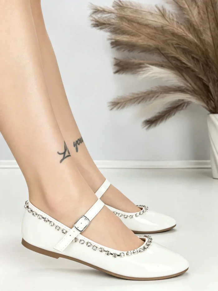 Balerini Dama DH-1136 WHITE | ABLOOM