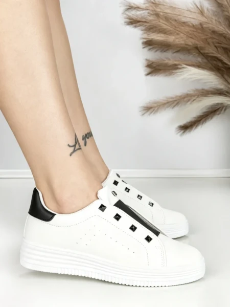 Sneakers Dama HY-285 WHITE-BLACK | ABLOOM