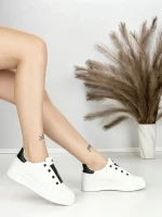 Sneakers Dama HY-285 WHITE-BLACK | ABLOOM