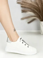 Sneakers Dama HY-285 WHITE-SILVER | ABLOOM
