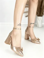 Sandale Dama cu Toc Gros 6XKK21 CHAMPAGNE | MEI