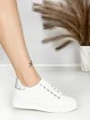 Sneakers Dama BK-52-6 Alb-Argintiu | Abloom » Reina.Ro