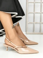 Pantofi cu Toc mic K726 NUDE | ABLOOM