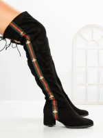 Cizme Dama cu Toc HFN-6128 BLACK | ANNALISE