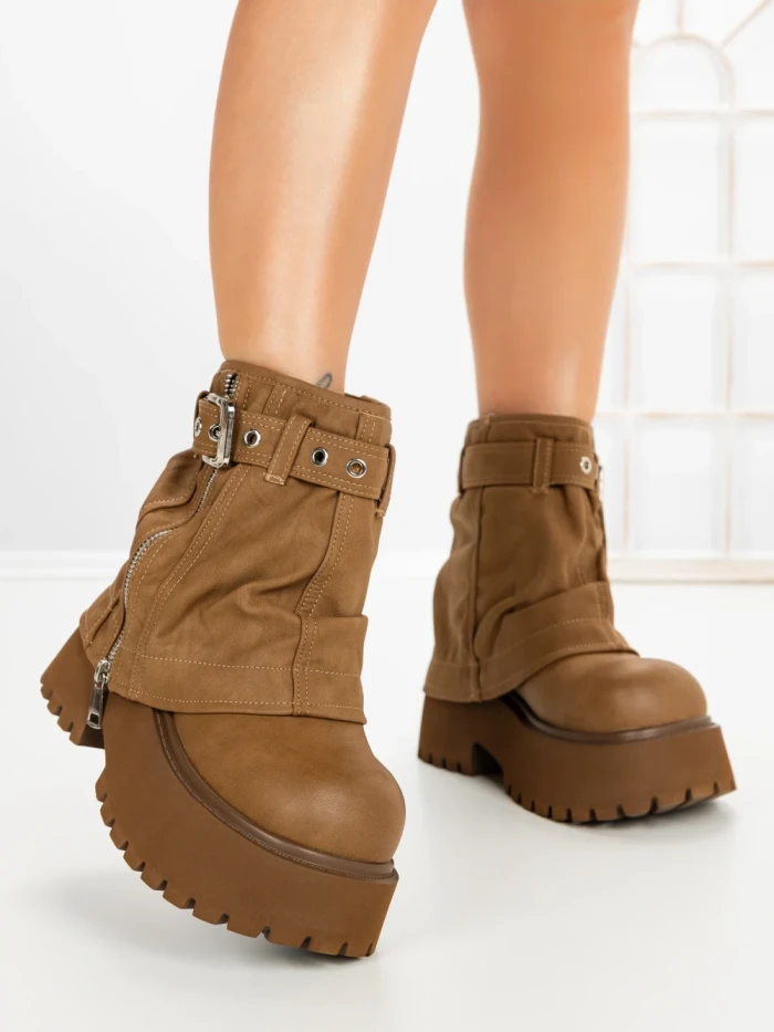 Ghete Dama cu Platforma 8796-16S YELLOW | MEI