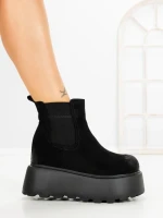 Ghete Dama cu Platforma 8556-2 BLACK | MEI