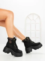 Ghete Dama cu Platforma 8501-3 BLACK | MEI