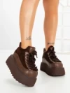 Ghete Dama cu Platforma 9018-1S BROWN | MEI