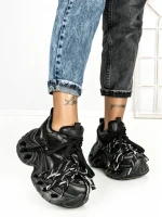 Pantofi Sport Dama cu Platforma 3616 BLACK | MEI
