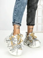 Pantofi Sport Dama cu Platforma 3616 YELLOW | MEI