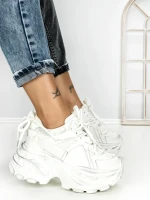 Pantofi Sport Dama cu Platforma 3605-13 WHITE | MEI