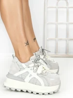 Pantofi Sport Dama din piele naturala 3651 GREY | PANTOFUL