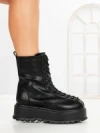Ghete Dama cu Platforma 3AL77 BLACK | MEI