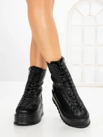 Ghete Dama cu Platforma 3AL77 BLACK | MEI