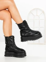 Ghete Dama cu Platforma 3AL77 BLACK | MEI