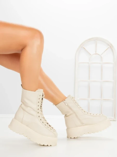 Ghete Dama cu Platforma 3AL77 BEIGE | MEI