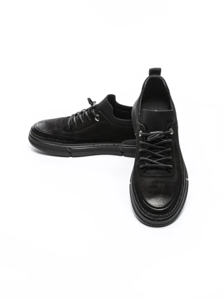 Pantofi Casual Barbati din piele naturala F695 BLACK | ADVANCER