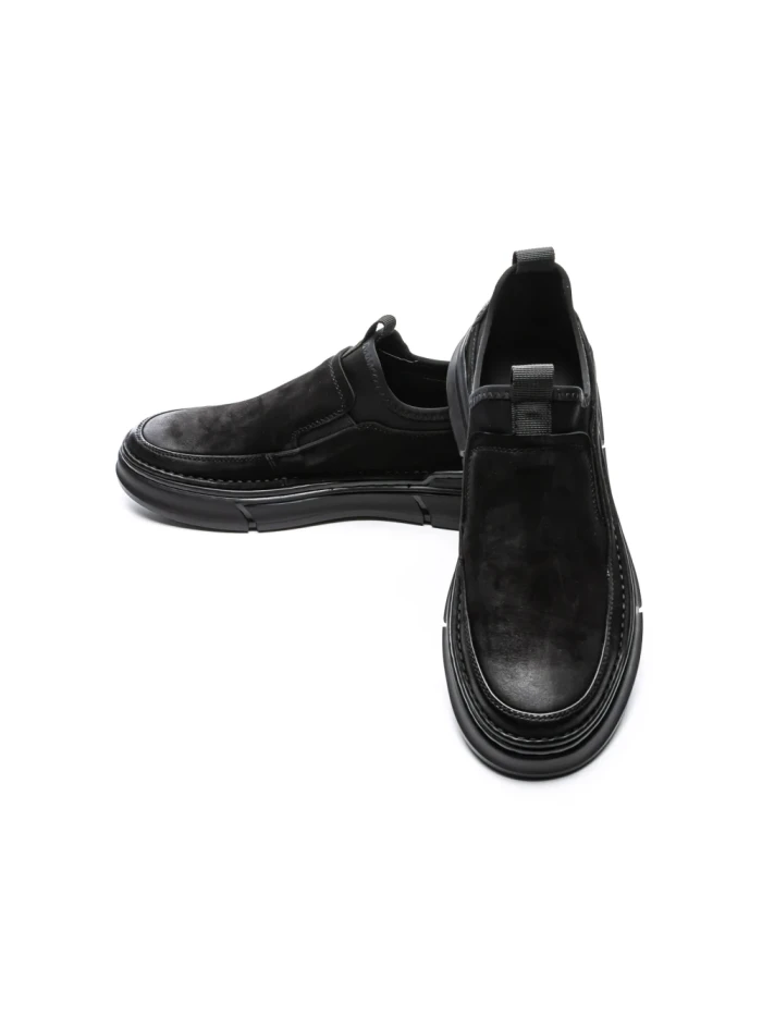 Pantofi Casual Barbati din piele naturala F697 BLACK | ADVANCER