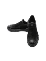 Pantofi Casual Barbati din piele naturala F697 BLACK | ADVANCER