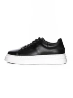 Pantofi Casual Barbati din piele naturala 5388 BLACK-WHITE | ADVANCER