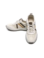 Pantofi Sport Barbati din piele naturala 21835 WHITE-BROWN | ADVANCER