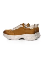 Pantofi Sport Dama din piele naturala 10787 YELLOW | FRANCO GERARDO