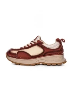 Pantofi Sport Dama din piele naturala A10018 CREAM-RED | ADVANCER