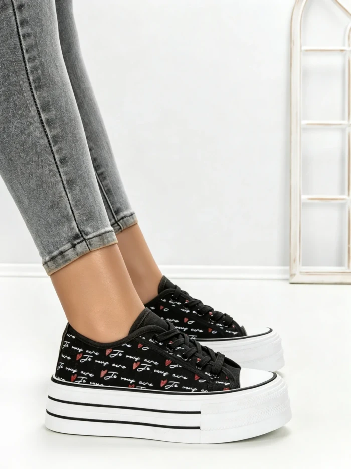 Tenisi Dama 885-4A BLACK | RED JIN