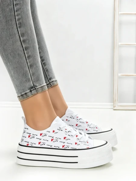 Tenisi Dama 885-4B WHITE | RED JIN