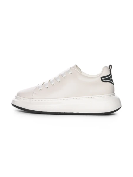 Pantofi Sport Barbati din piele naturala 51191 Alb-Negru... » Reina.Ro