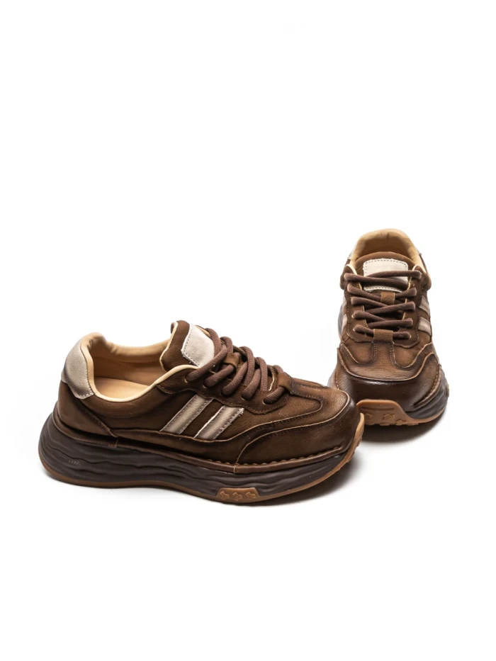 Pantofi Sport Dama din piele naturala A7068 BROWN | ADVANCER