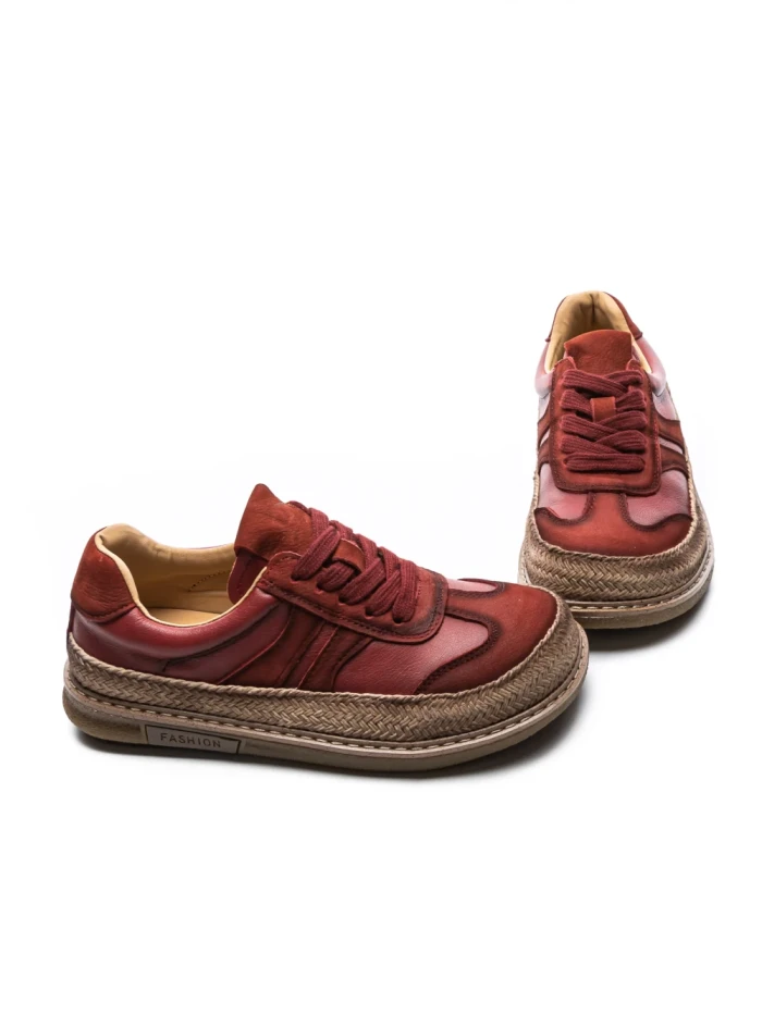 Pantofi Sport Dama din piele naturala 6022 RED | ADVANCER