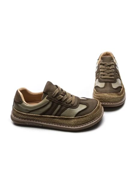Pantofi Sport Dama din piele naturala 6022 KHAKI | ADVANCER