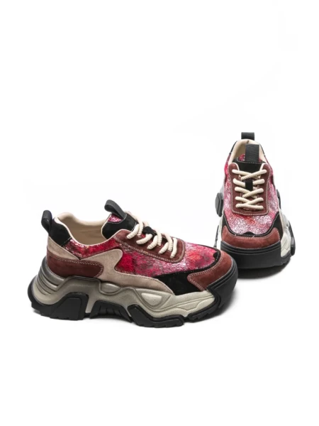 Pantofi Sport Dama din piele naturala 39008 RED | ADVANCER