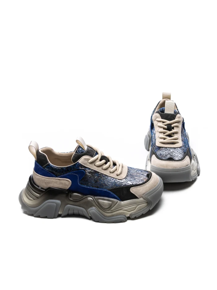Pantofi Sport Dama din piele naturala 39008 BLUE | ADVANCER