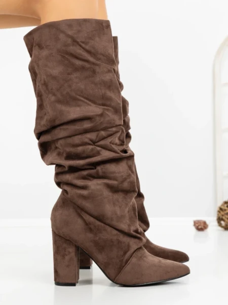 Cizme Dama cu Toc 6XKK11 BROWN | MEI