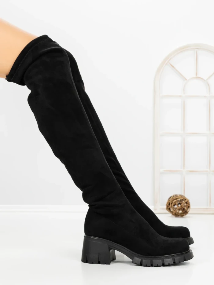 Cizme Dama cu Toc 67WL22 BLACK | MEI
