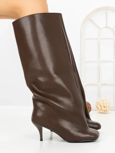 Cizme Dama cu Toc C-395 BROWN | STEPHAN