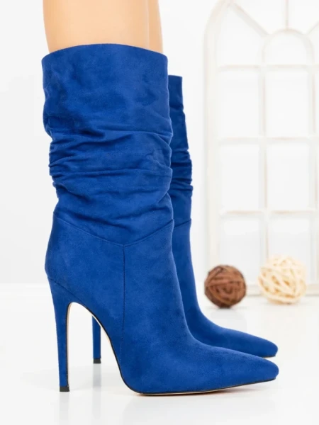 Botine cu Toc Subtire C-252 BLUE | STEPHAN