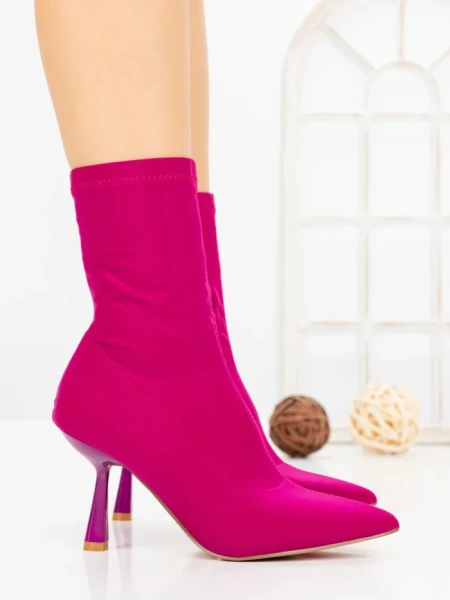 Botine cu Toc Subtire H-1 FUCHSIA | STEPHAN