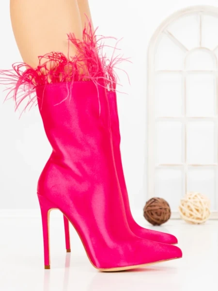 Botine cu Toc Subtire C-269 FUCHSIA | STEPHAN
