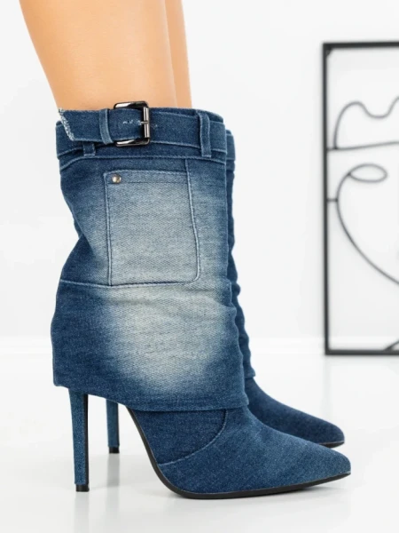 Botine cu Toc Subtire 2047 BLUE | SEASOND