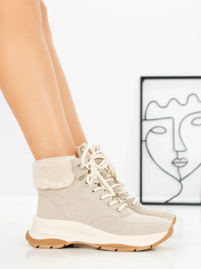 Ghete Dama cu Platforma 3015 BEIGE | SEASOND