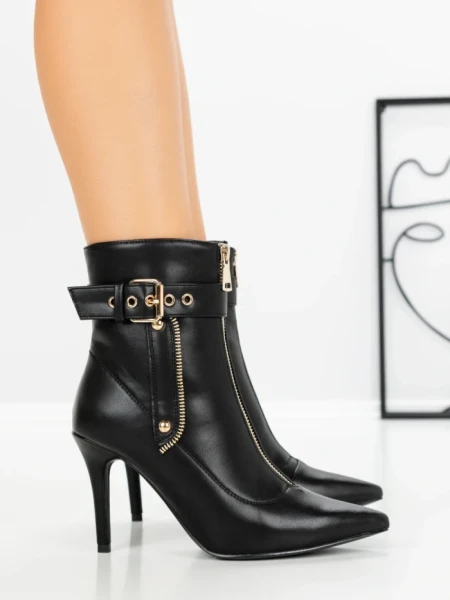 Botine cu Toc Subtire 1921 BLACK | SEASOND