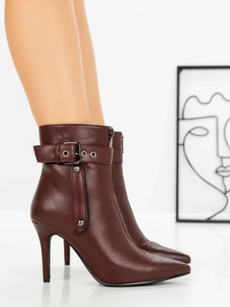 Botine cu Toc Subtire 1921 WINE | SEASOND