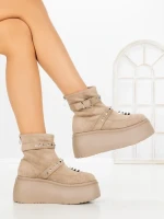 Ghete Dama cu Platforma 56WL15 APRICOT | MEI